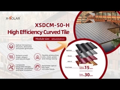 50 Вт изогнутые солнечные панели BIPV крышевые плитки короткое замыкание напряжение 8.62A CE TUV сертифицированный